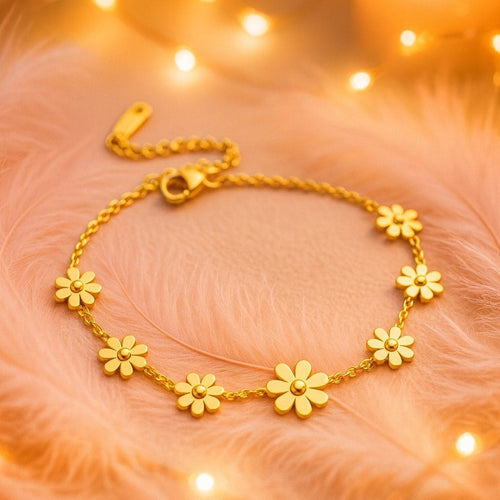 Shoperly B-140 18k Gold Plated Stainless Steel Tarnish Free Waterproof Female Jewellery