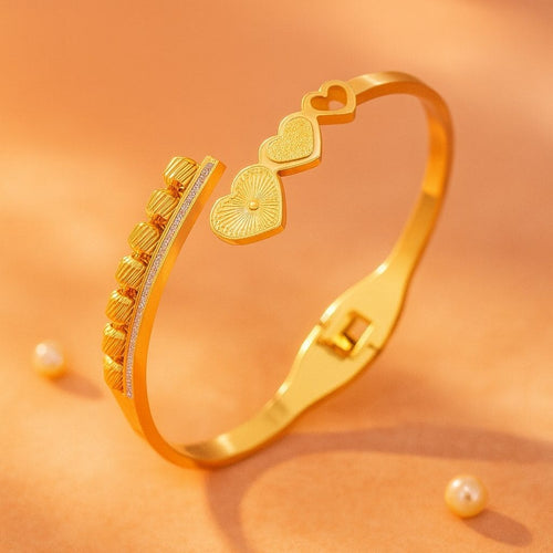 Shoperly B-146  18k Gold Plated Stainless Steel Tarnish Free Waterproof Female Jewellery