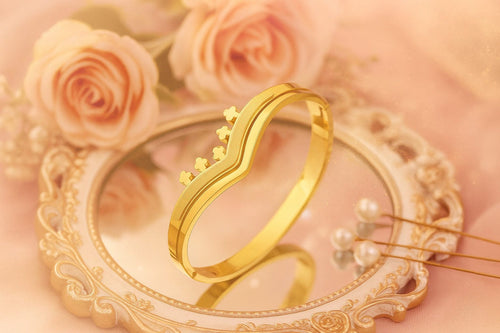 Shoperly B-153  18k Gold Plated Stainless Steel Tarnish Free Waterproof Female Jewellery