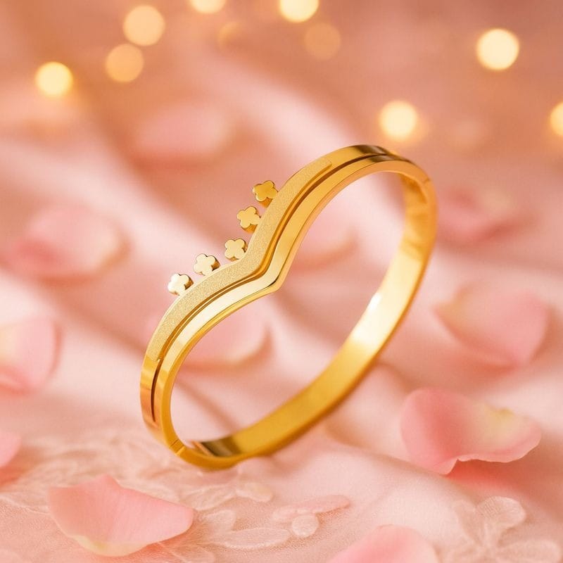 Shoperly B-153  18k Gold Plated Stainless Steel Tarnish Free Waterproof Female Jewellery