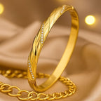 Shoperly B-164 18k Gold Plated Stainless Steel Tarnish Free Waterproof Female Jewellery