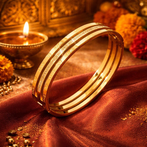Shoperly B-166 18k Gold Plated Stainless Steel Tarnish Free Waterproof Female Jewellery