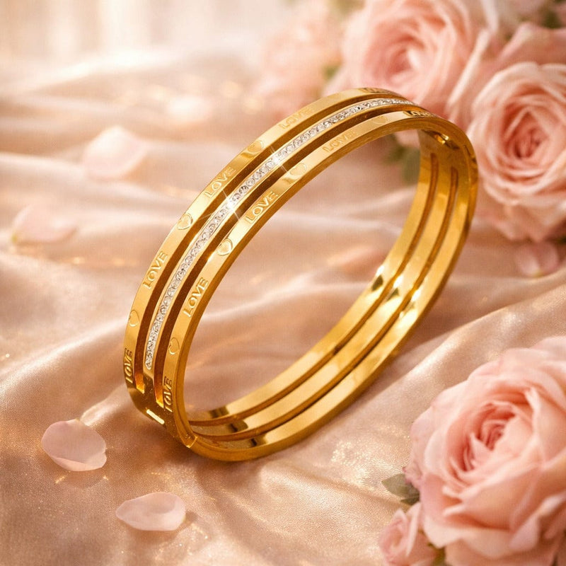 Shoperly B-166 18k Gold Plated Stainless Steel Tarnish Free Waterproof Female Jewellery