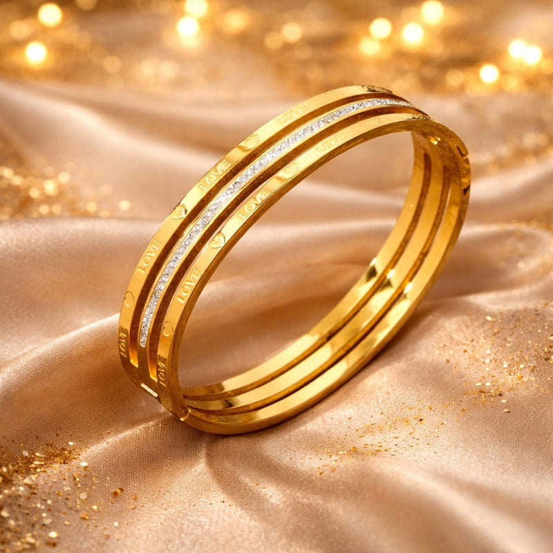 Shoperly B-166 18k Gold Plated Stainless Steel Tarnish Free Waterproof Female Jewellery