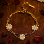 Shoperly B-169 18k Gold Plated Stainless Steel Tarnish Free Waterproof Female Jewellery