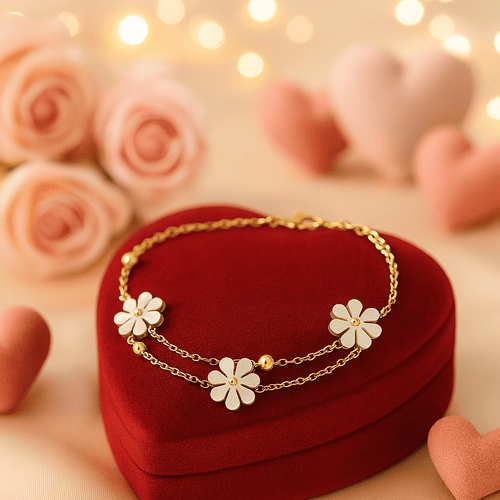 Shoperly B-169 18k Gold Plated Stainless Steel Tarnish Free Waterproof Female Jewellery