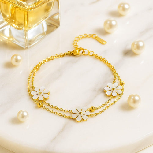 Shoperly B-169 18k Gold Plated Stainless Steel Tarnish Free Waterproof Female Jewellery