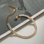 Shoperly B-171-18k Gold Plated Stainless Steel Tarnish Free Waterproof Female Jewellery