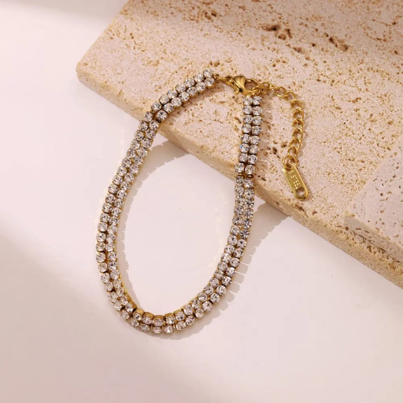 Shoperly B-171-18k Gold Plated Stainless Steel Tarnish Free Waterproof Female Jewellery
