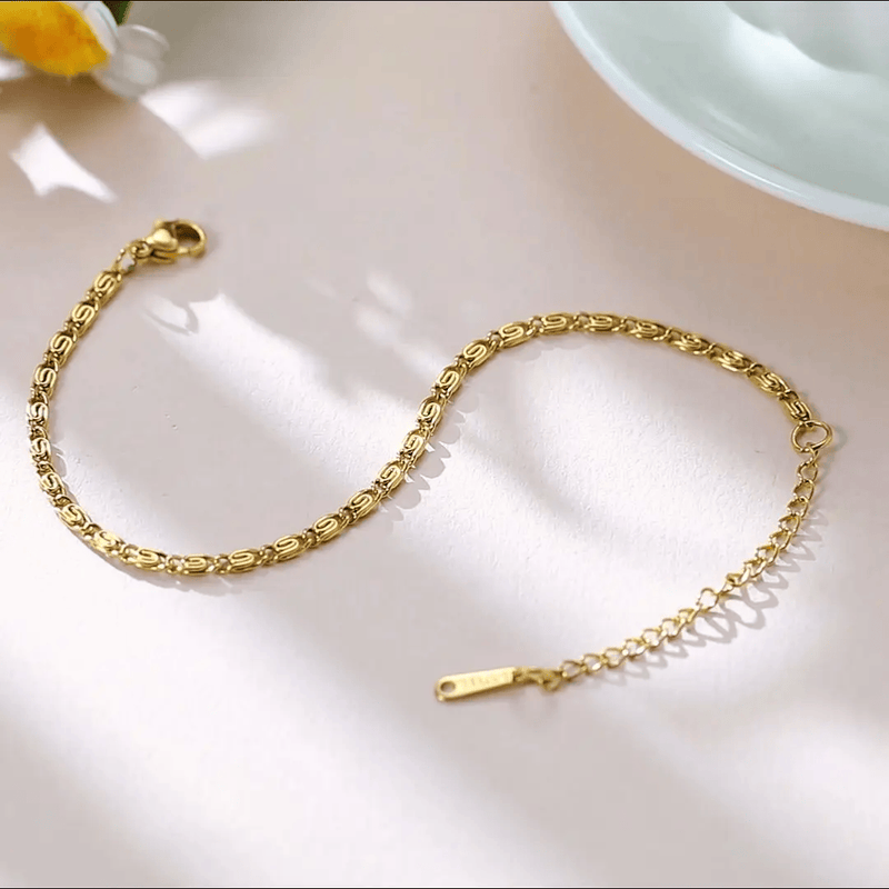Shoperly B-172-18k Gold Plated Stainless Steel Tarnish Free Waterproof Female Jewellery