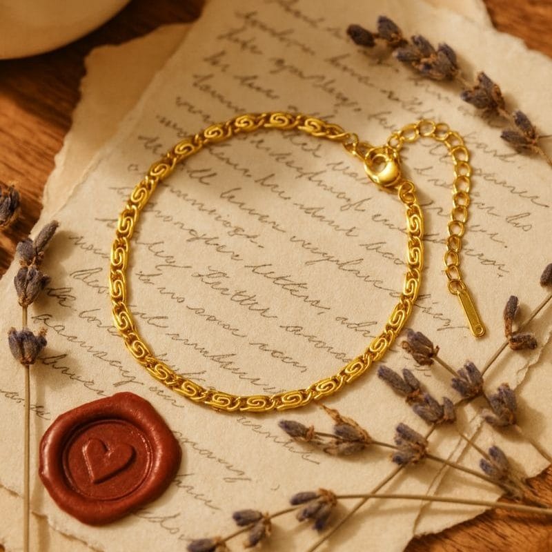 Shoperly B-172-18k Gold Plated Stainless Steel Tarnish Free Waterproof Female Jewellery