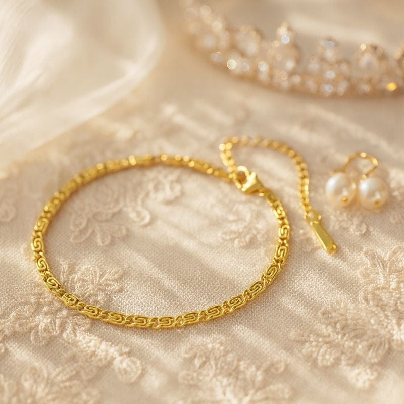 Shoperly B-172-18k Gold Plated Stainless Steel Tarnish Free Waterproof Female Jewellery