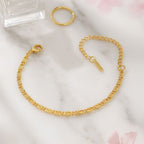 Shoperly B-172-18k Gold Plated Stainless Steel Tarnish Free Waterproof Female Jewellery