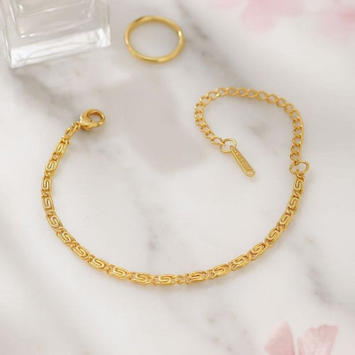 Shoperly B-172-18k Gold Plated Stainless Steel Tarnish Free Waterproof Female Jewellery