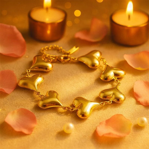 Shoperly B-173-18k Gold Plated Stainless Steel Tarnish Free Waterproof Female Jewellery