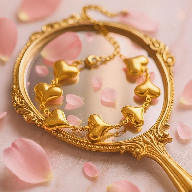 Shoperly B-173-18k Gold Plated Stainless Steel Tarnish Free Waterproof Female Jewellery