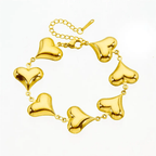 Shoperly B-173-18k Gold Plated Stainless Steel Tarnish Free Waterproof Female Jewellery