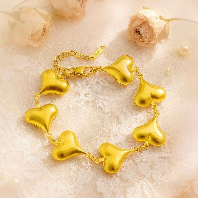 Shoperly B-173-18k Gold Plated Stainless Steel Tarnish Free Waterproof Female Jewellery