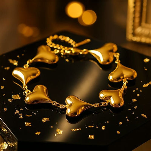 Shoperly B-173-18k Gold Plated Stainless Steel Tarnish Free Waterproof Female Jewellery