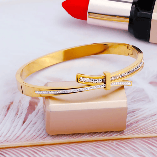 Shoperly B-174- 18k Gold Plated Stainless Steel Tarnish Free Waterproof Female bracelet