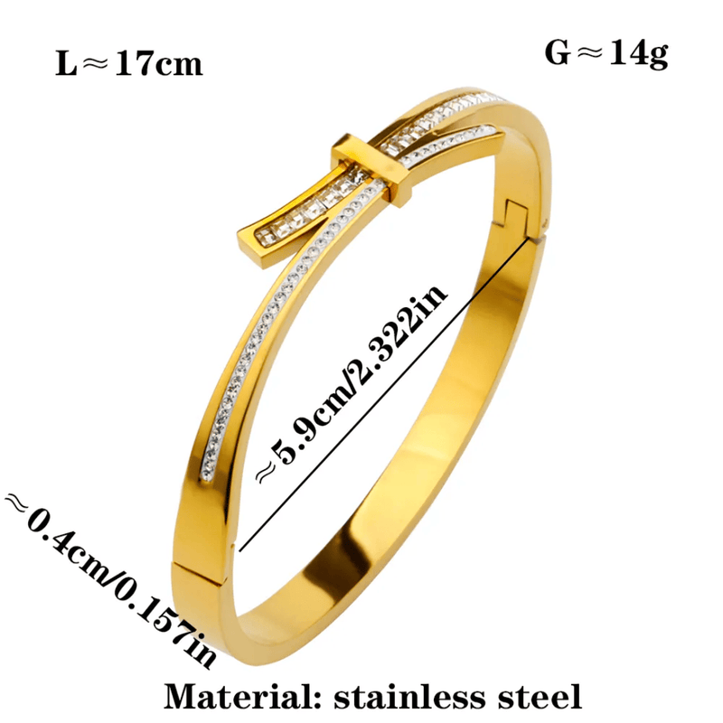 Shoperly B-174- 18k Gold Plated Stainless Steel Tarnish Free Waterproof Female bracelet