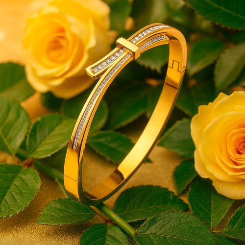 Shoperly B-174- 18k Gold Plated Stainless Steel Tarnish Free Waterproof Female bracelet