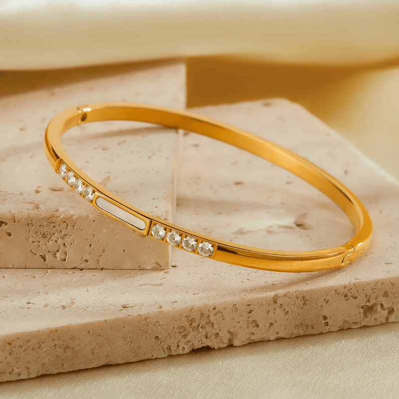 Shoperly B-175 18k Gold Plated Stainless Steel Tarnish Free Waterproof Female bracelet
