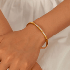 Shoperly B-175 18k Gold Plated Stainless Steel Tarnish Free Waterproof Female bracelet