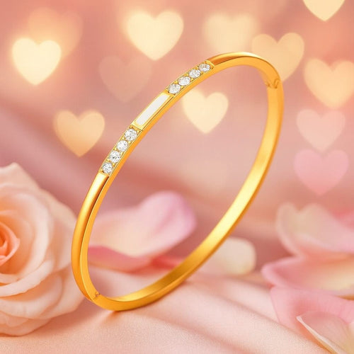 Shoperly B-175 18k Gold Plated Stainless Steel Tarnish Free Waterproof Female bracelet