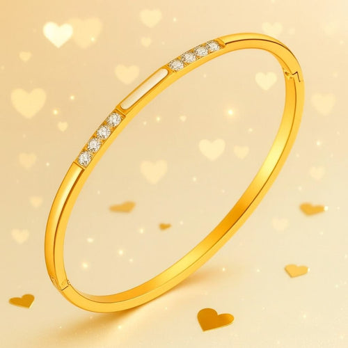 Shoperly B-175 18k Gold Plated Stainless Steel Tarnish Free Waterproof Female bracelet