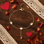 Shoperly B-176 18k Gold Plated Stainless Steel Tarnish Free Waterproof Female bracelet
