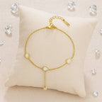 Shoperly B-176 18k Gold Plated Stainless Steel Tarnish Free Waterproof Female bracelet