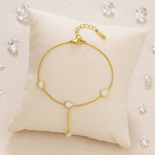 Shoperly B-176 18k Gold Plated Stainless Steel Tarnish Free Waterproof Female bracelet