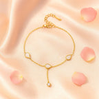 Shoperly B-176 18k Gold Plated Stainless Steel Tarnish Free Waterproof Female bracelet