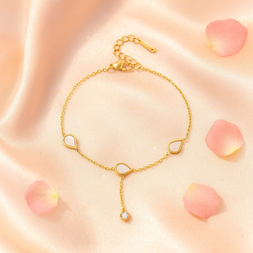 Shoperly B-176 18k Gold Plated Stainless Steel Tarnish Free Waterproof Female bracelet