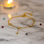 Shoperly B-176 18k Gold Plated Stainless Steel Tarnish Free Waterproof Female bracelet