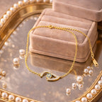 Shoperly B-178 18k Gold Plated Stainless Steel Tarnish Free Waterproof Female bracelet