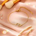 Shoperly B-178 18k Gold Plated Stainless Steel Tarnish Free Waterproof Female bracelet