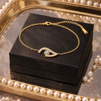 Shoperly B-178 18k Gold Plated Stainless Steel Tarnish Free Waterproof Female bracelet