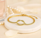 Shoperly B-179 18k Gold Plated 316L Grade Stainless Steel PVD Coating (2.5 Microns) Waterproof Female Jewellery