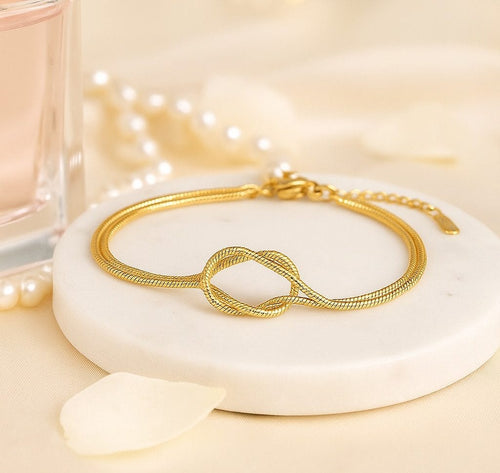 Shoperly B-179 18k Gold Plated 316L Grade Stainless Steel PVD Coating (2.5 Microns) Waterproof Female Jewellery