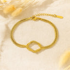 Shoperly B-179 18k Gold Plated 316L Grade Stainless Steel PVD Coating (2.5 Microns) Waterproof Female Jewellery