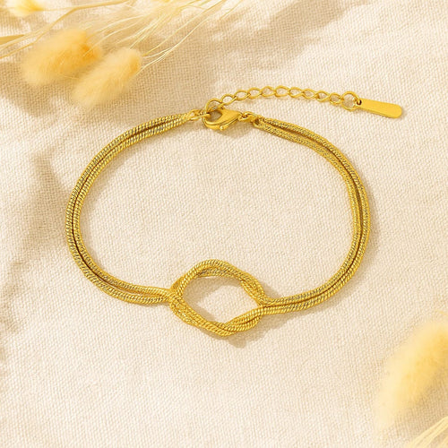 Shoperly B-179 18k Gold Plated 316L Grade Stainless Steel PVD Coating (2.5 Microns) Waterproof Female Jewellery