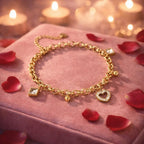 Shoperly B-182 18k Gold Plated Stainless Steel Tarnish Free Waterproof Female Jewellery Like