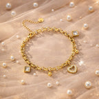 Shoperly B-182 18k Gold Plated Stainless Steel Tarnish Free Waterproof Female Jewellery Like
