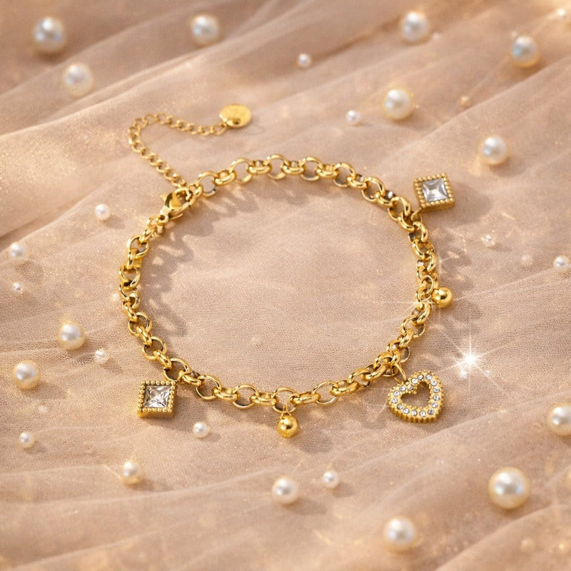 Shoperly B-182 18k Gold Plated Stainless Steel Tarnish Free Waterproof Female Jewellery Like