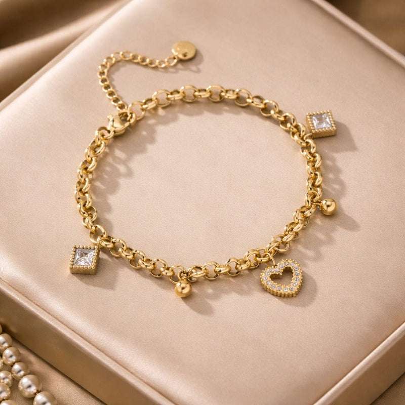 Shoperly B-182 18k Gold Plated Stainless Steel Tarnish Free Waterproof Female Jewellery Like
