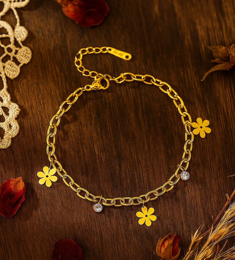 Shoperly B-183-18k Gold Plated Stainless Steel Tarnish Free Waterproof Female Jewellery