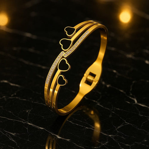 Shoperly B-185- 18k Gold Plated Stainless Steel Tarnish Free Waterproof Female Jewellery