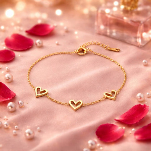 Shoperly B-187 18k Gold Plated Stainless Steel Tarnish Free Waterproof Female Jewellery Like